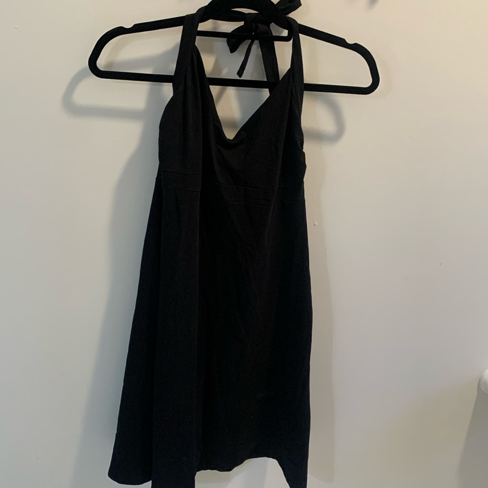 Black Patagonia dress with built in bra. Skirt fall 25 inches from bodice